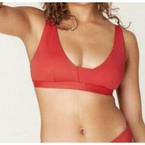 Andie The Tahiti Bikini Top Red Orange Chili Pepper Sz SM